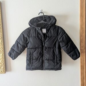 Black Puffer Winter Coat